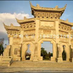 牌樓石雕，仿古石雕牌坊