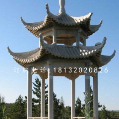 涼亭石雕，公園石亭子