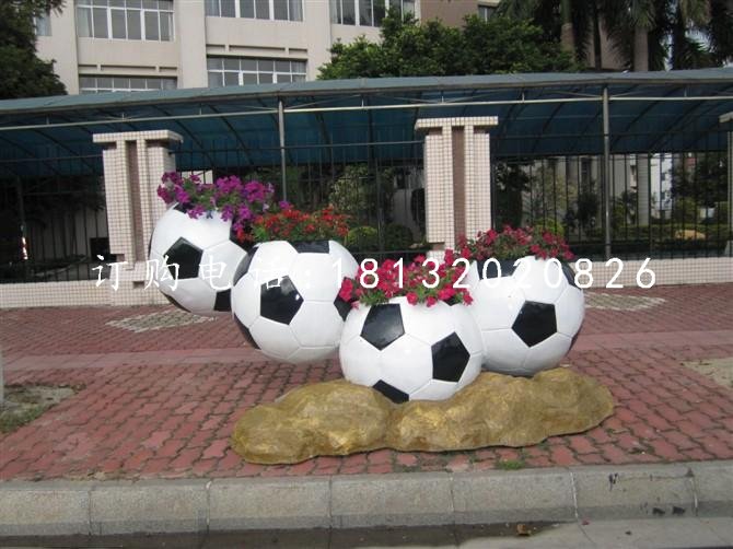 足球造型花盆，玻璃鋼花盆