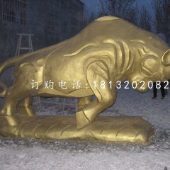 銅雕開荒牛，廣場銅牛雕塑