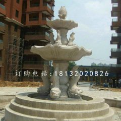 魚造型噴泉，小區石噴泉