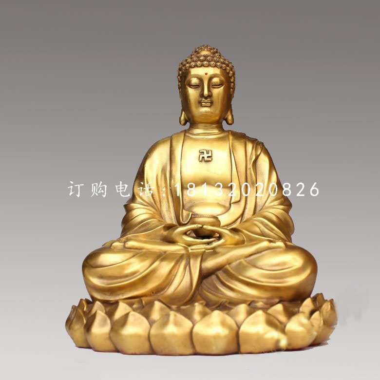 坐式如來佛銅雕，寺廟佛像銅雕1