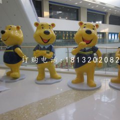 卡通維尼熊雕塑，玻璃鋼卡通動物