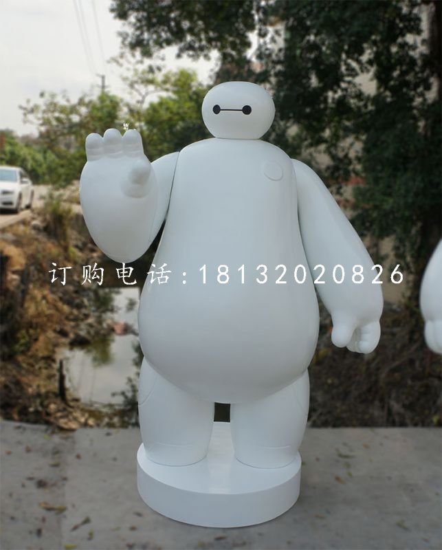 玻璃鋼大白，卡通人物雕塑