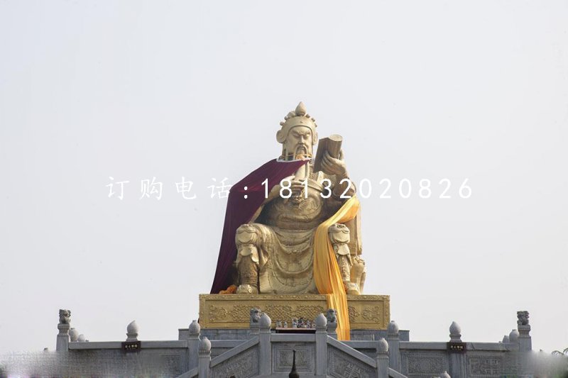 關(guān)公讀書(shū)銅雕 大型坐式銅關(guān)公