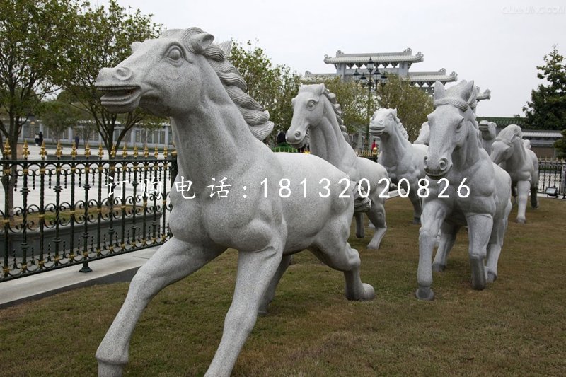 奔騰的馬石雕，群馬石雕.jpg