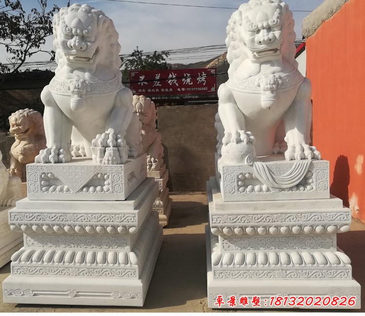 漢白玉故宮獅子，門口看門獅子石雕 (2)[1][1]