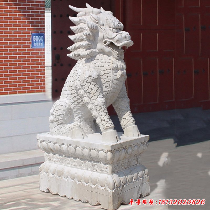 漢白玉麒麟，麒麟石門墩