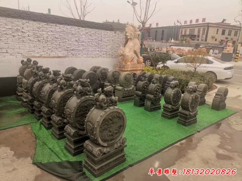 招財鎮宅獅子門墩