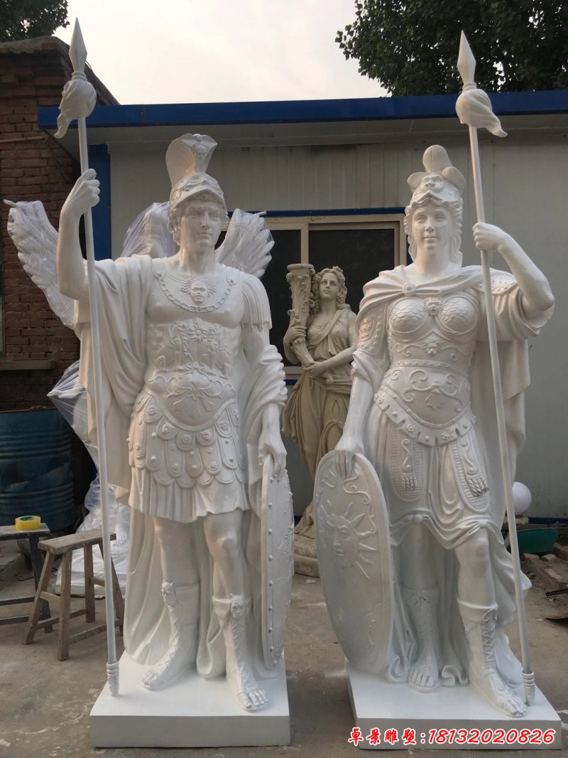 玻璃鋼西方戰士雕塑