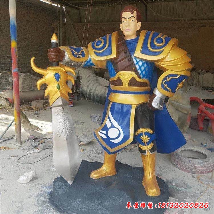 玻璃鋼英雄者聯盟蓋倫雕塑