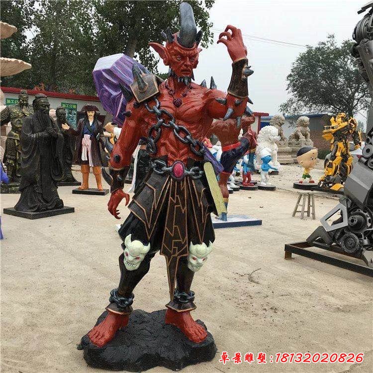 玻璃鋼英雄聯盟人物雕塑