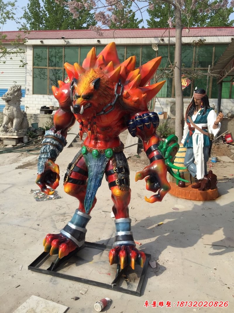 玻璃鋼英雄聯盟游戲人物雕塑