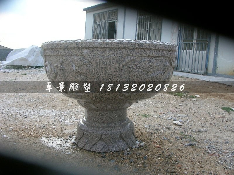 石雕花盆，園林景觀石雕