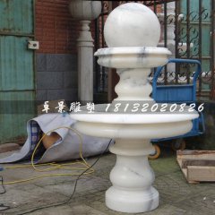 大廳石雕風水球，室內風水球