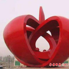 不銹鋼廣場(chǎng)抽象大型蘋果