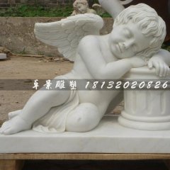西方天使石雕，漢白玉天使雕塑