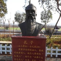 孔子銅雕像，校園名人銅雕