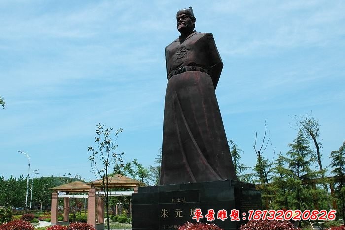 朱元璋銅雕，古代皇帝銅雕