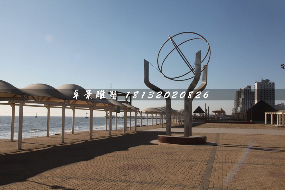 托起地球雕塑，不銹鋼廣場雕塑