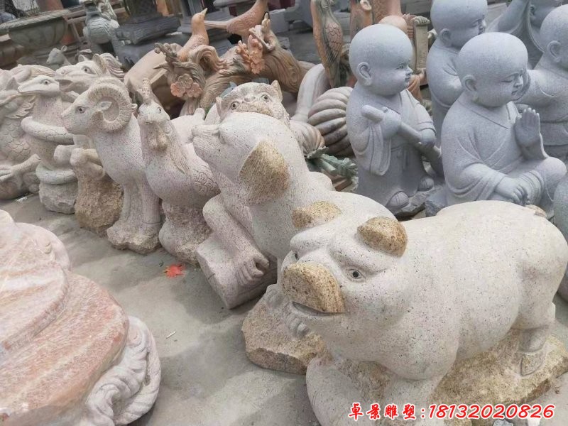 公園十二生肖動(dòng)物石雕
