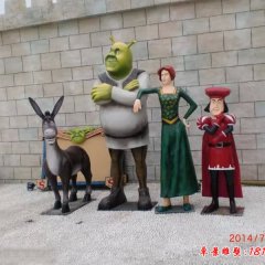 玻璃鋼史瑞克雕塑，玻璃鋼卡通人物雕塑