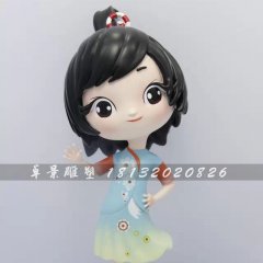 玻璃鋼美少女雕塑，玻璃鋼人物雕塑