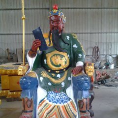 關公讀春秋雕塑，玻璃鋼關公雕塑