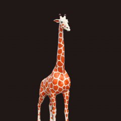 仿真長(zhǎng)頸鹿雕塑，玻璃鋼動(dòng)物雕塑