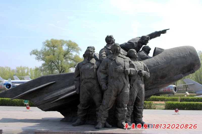 銅雕飛行員廣場紀念雕塑