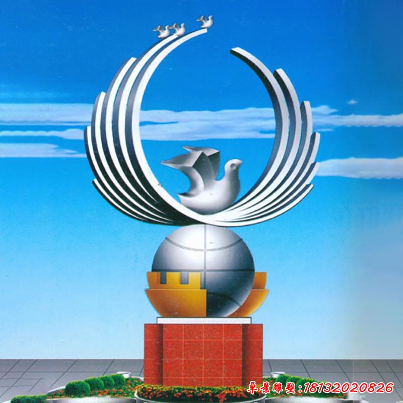 不銹鋼城市企業雕塑2