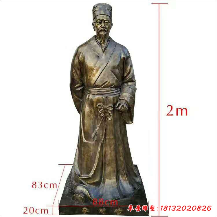 古代名醫系列李時珍銅雕
