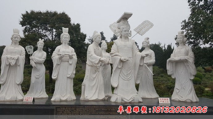 景區漢白玉武則天石雕