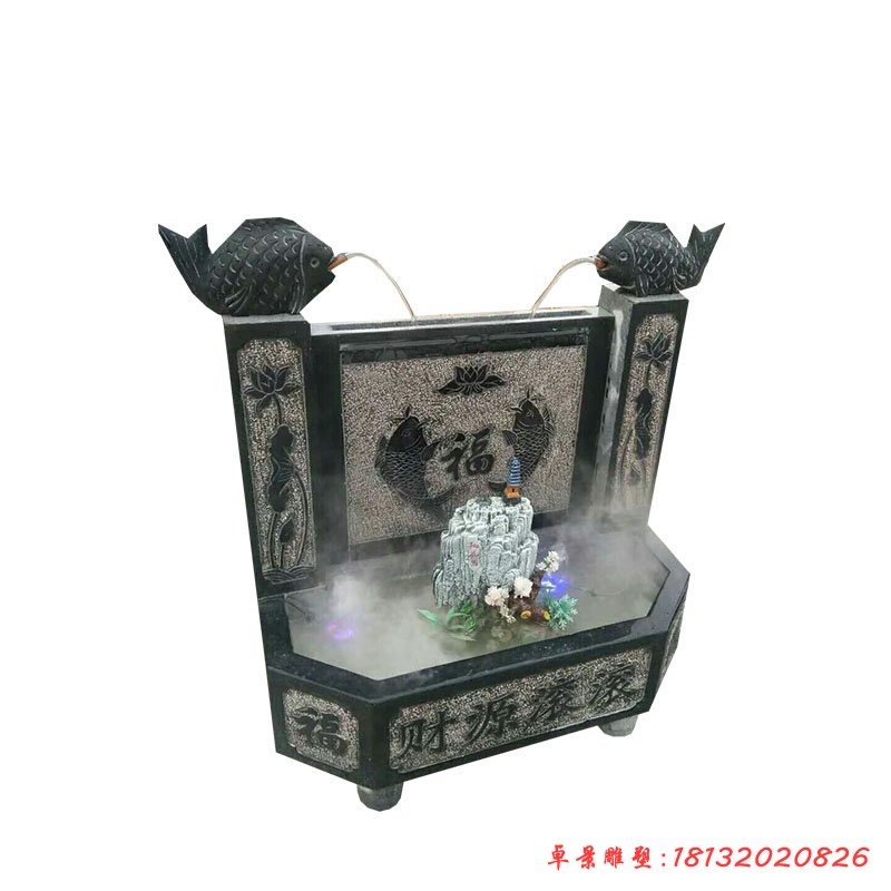 財(cái)源滾滾青石流水?dāng)[件園林景觀(guān)石雕