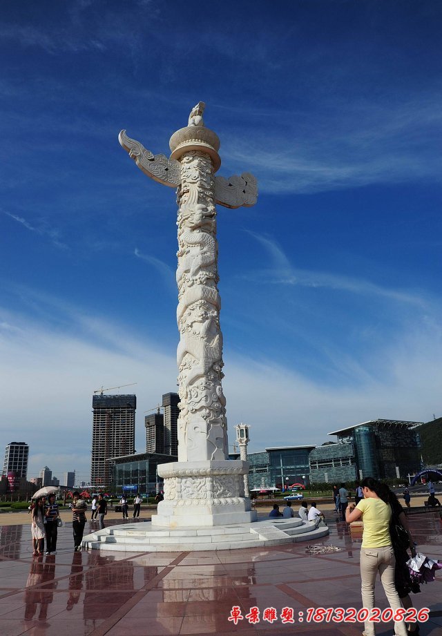 石雕龍柱廣場(chǎng)華表雕塑