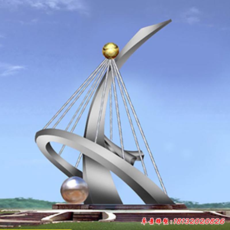 不銹鋼企業景觀雕塑