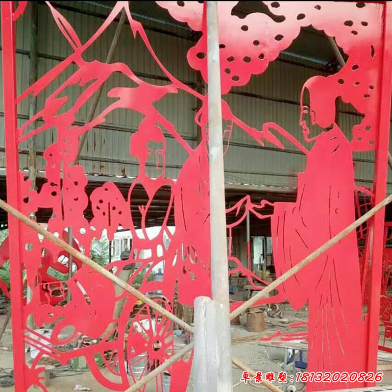 不銹鋼剪紙鏤空景觀雕塑