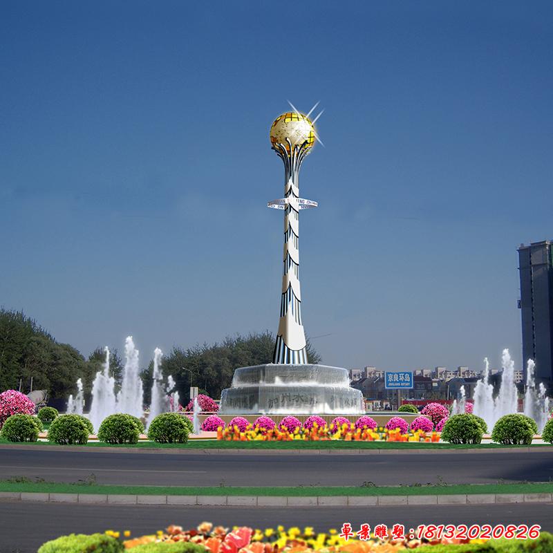 不銹鋼標志景觀雕塑