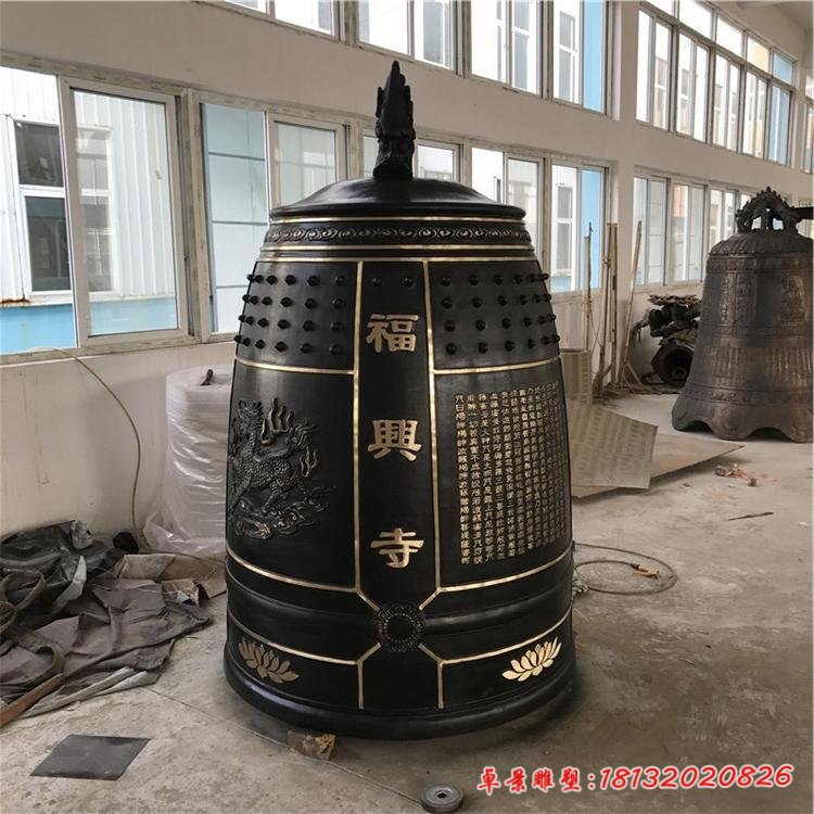 銅雕寺廟警鐘雕塑