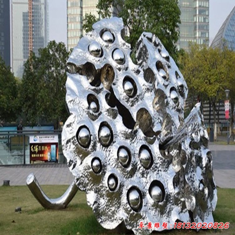 景區蓮蓬不銹鋼雕塑