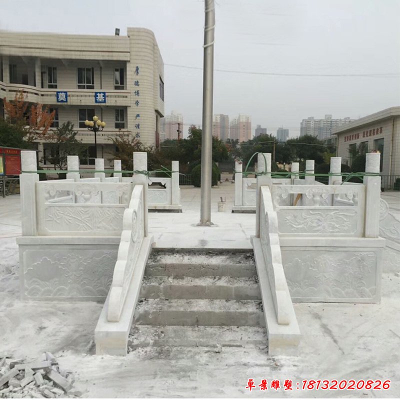 漢白玉升旗臺，校園景觀石雕