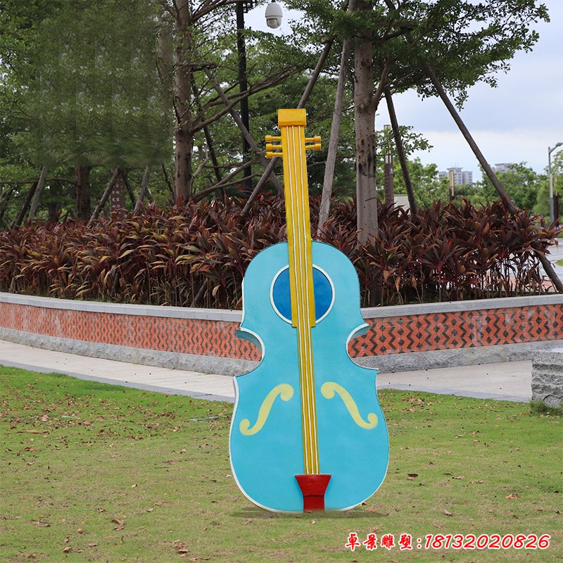 玻璃鋼大提琴雕塑 (10)