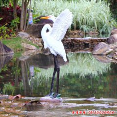 景區仿真玻璃鋼白鷺雕塑