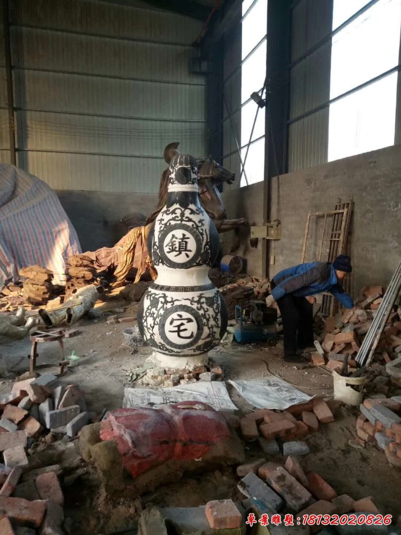 鎮宅葫蘆石雕 (1)