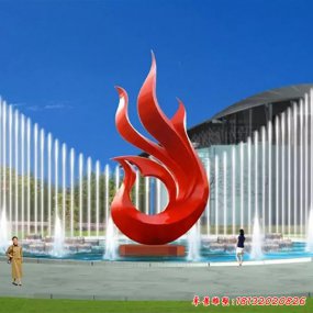 抽象鳳凰不銹鋼雕塑