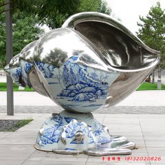 海螺抽象不銹鋼雕塑