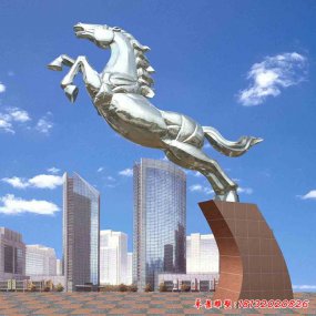 不銹鋼雕塑馬 動(dòng)物不銹鋼雕塑