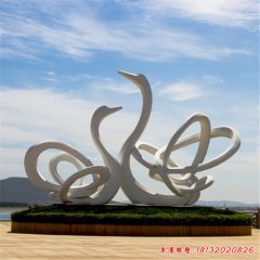 不銹鋼天鵝雕塑
