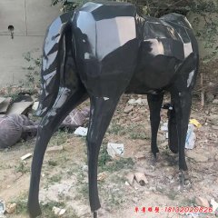 動物雕塑 不銹鋼切面馬雕塑