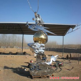 雕塑飛龍 不銹鋼雕塑龍